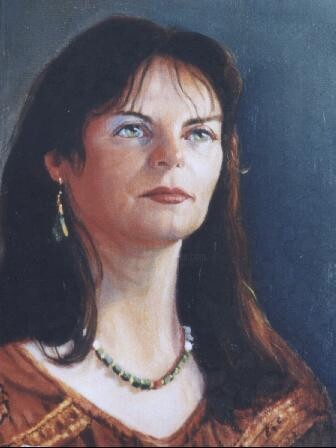 Painting titled "Portrait of Marta" by Emil Gutman, Original Artwork