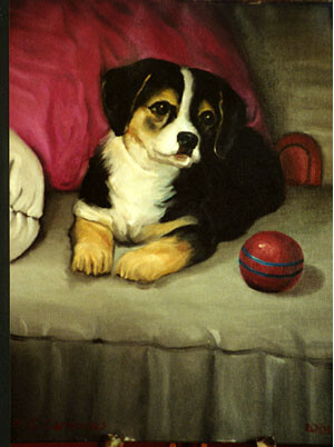 Painting titled "Portrait of Ruby" by Emil Gutman, Original Artwork
