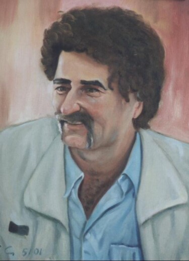 Painting titled "Portrait of a Greek…" by Emil Gutman, Original Artwork