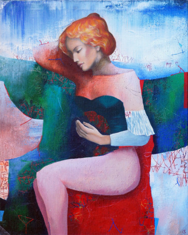 Painting titled "Original Figurative…" by Emil Hasenrick, Original Artwork, Acrylic Mounted on Other rigid panel