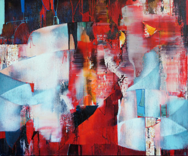 Painting titled "Original Abstrakte…" by Emil Hasenrick, Original Artwork, Acrylic Mounted on Other rigid panel