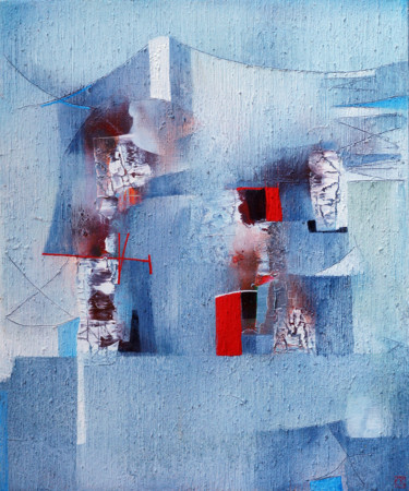 Картина под названием "Original Abstrakte…" - Emil Hasenrick, Подлинное произведение искусства, Акрил Установлен на Другая ж…