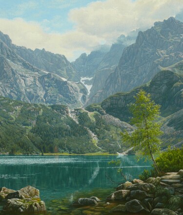 Malerei mit dem Titel "Majestic silence" von Emil Mlynarcik, Original-Kunstwerk, Öl