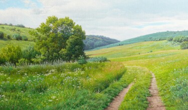 Peinture intitulée "Meadow" par Emil Mlynarcik, Œuvre d'art originale, Huile