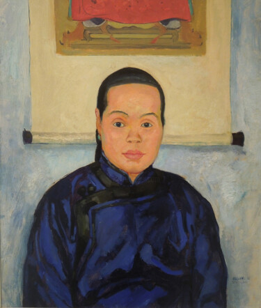 Malerei mit dem Titel "Une femme chinoise" von Emil Orlik, Original-Kunstwerk, Öl