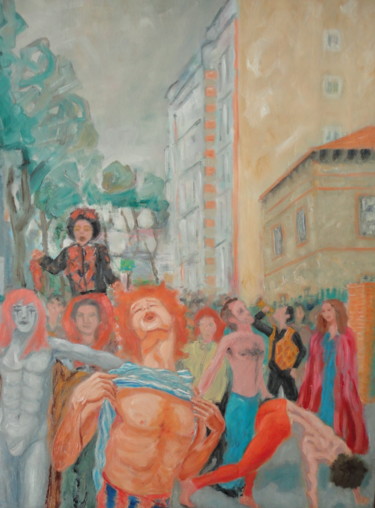 Peinture intitulée ""Carnaval"" par Emile Paya, Œuvre d'art originale, Huile