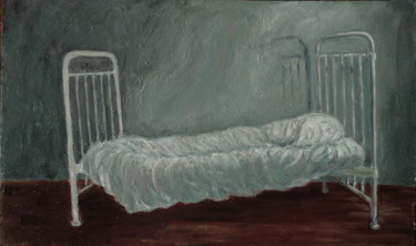 Peinture intitulée ""Le lit"" par Emile Paya, Œuvre d'art originale, Huile
