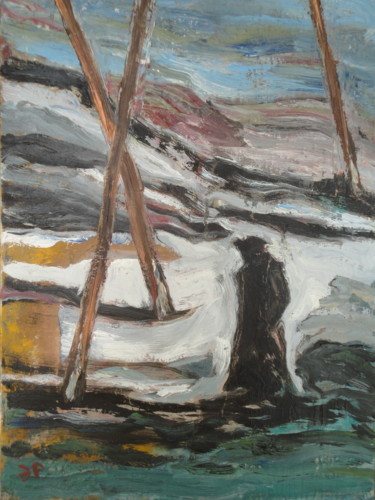 Peinture intitulée ""Apparition"" par Emile Paya, Œuvre d'art originale, Huile