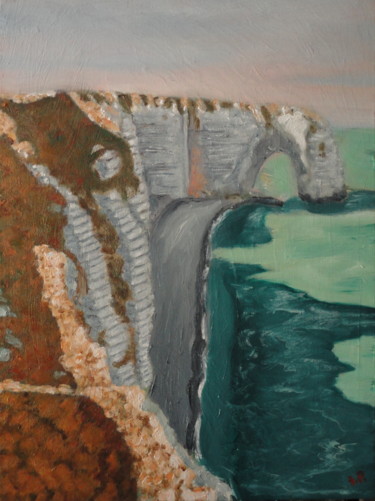 Malarstwo zatytułowany „"Les falaises d'Etr…” autorstwa Emile Paya, Oryginalna praca