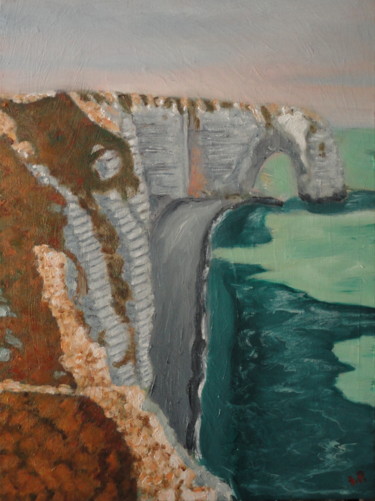 Painting titled ""Les falaises d'Etr…" by Emile Paya, Original Artwork