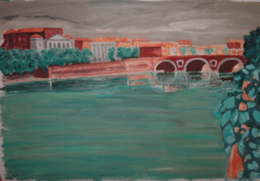 Pintura intitulada ""Toulouse"" por Emile Paya, Obras de arte originais, Óleo