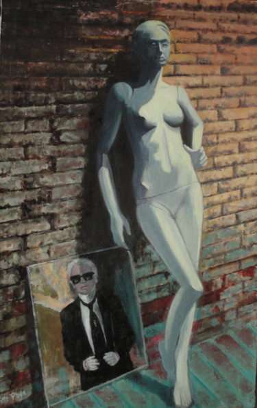 Peinture intitulée ""Memento mori"" par Emile Paya, Œuvre d'art originale, Huile