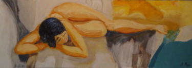 Peinture intitulée ""Cariatide"" par Emile Paya, Œuvre d'art originale, Huile