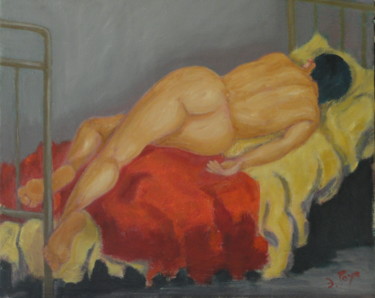 Painting titled ""Lelit défait"" by Emile Paya, Original Artwork, Oil