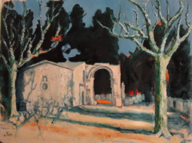Malerei mit dem Titel ""Les Alyscamps à Ar…" von Emile Paya, Original-Kunstwerk, Öl