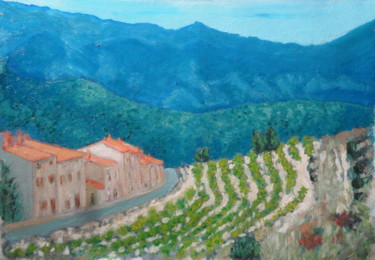 Peinture intitulée ""La petite vigne de…" par Emile Paya, Œuvre d'art originale, Huile