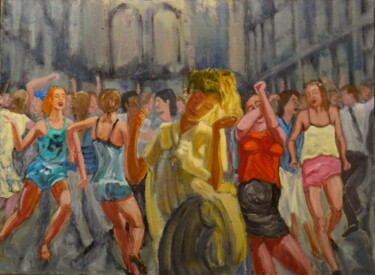 Peinture intitulée ""Alors on danse !"" par Emile Paya, Œuvre d'art originale, Huile