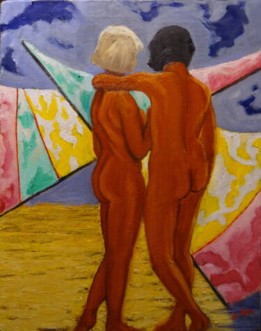 Peinture intitulée ""Dévoilées..."" par Emile Paya, Œuvre d'art originale, Huile