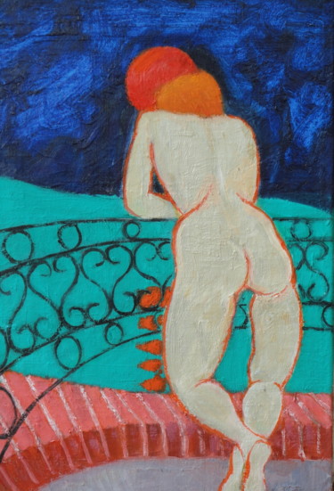 Peinture intitulée ""La fiancée de Drag…" par Emile Paya, Œuvre d'art originale, Huile