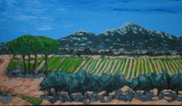 Peinture intitulée ""Côtes de Provence"" par Emile Paya, Œuvre d'art originale, Huile