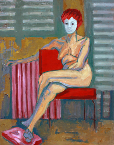 Картина под названием ""Le masque"" - Emile Paya, Подлинное произведение искусства, Масло