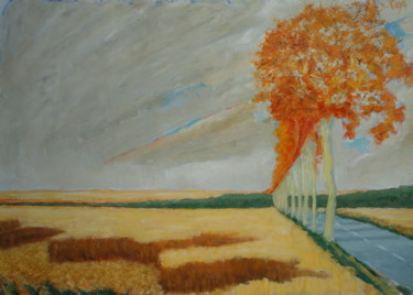 Картина под названием ""Une route"" - Emile Paya, Подлинное произведение искусства, Масло