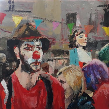 Painting titled "Carnaval de Wazemmes" by Émile Thibaut, Original Artwork, Acrylic