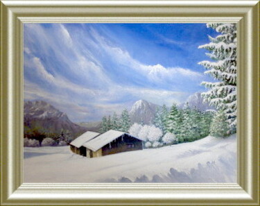 Peinture intitulée "hiver 1966" par Emile Wouters, Œuvre d'art originale
