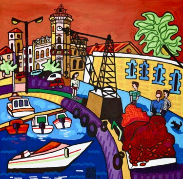 Peinture intitulée "Port Vieux La Ciotat" par Emile Moraldi, Œuvre d'art originale, Acrylique