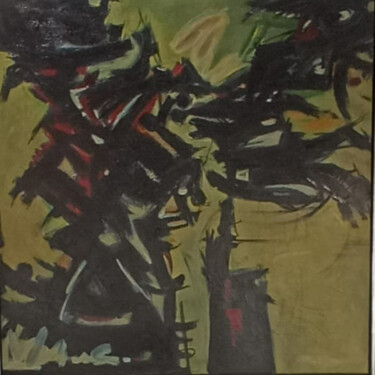 Картина под названием "Eden Garden" - Emili Vit, Подлинное произведение искусства, Масло Установлен на Деревянная панель