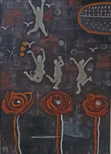 Картина под названием "Heavenly Symphony" - Emili Vit, Подлинное произведение искусства, Акрил Установлен на Деревянная пане…