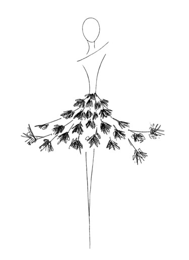 Рисунок под названием "fashion illustratio…" - Emilia Zhilova, Подлинное произведение искусства, Шариковая ручка