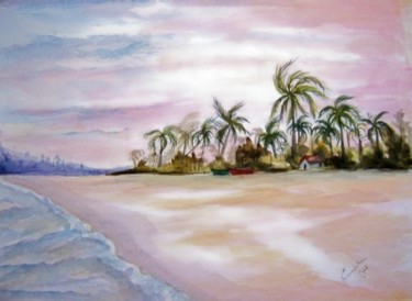 Painting titled "Paradise lost" by Emilia, Original Artwork, Oil
