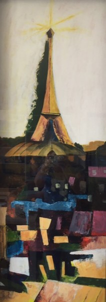 Peinture intitulée "La tour est belle" par Emilie Teofilo, Œuvre d'art originale, Acrylique Monté sur artwork_cat.