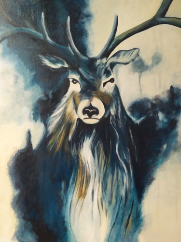 Painting titled "Majestueux" by Emilie Teofilo, Original Artwork, Acrylic