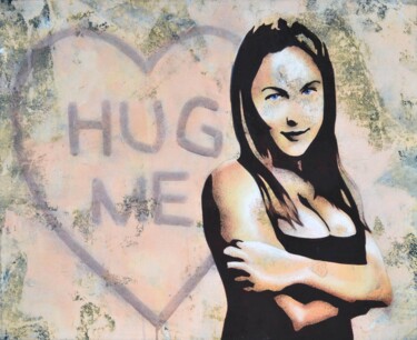 Painting titled "Hug me" by Emiliano Stella, Original Artwork, Acrylic