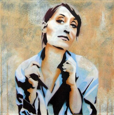 Malerei mit dem Titel "Simonetta" von Emiliano Stella, Original-Kunstwerk, Acryl
