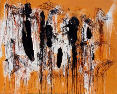 Pittura intitolato "space-9-acrilic-on-…" da Emiliano Africano, Opera d'arte originale
