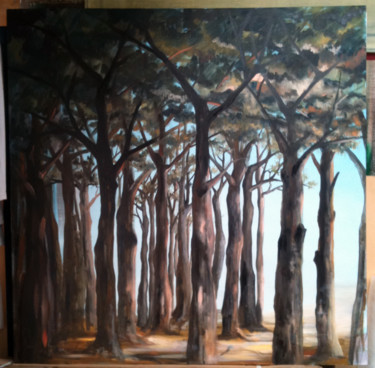 Pittura intitolato "alberi.jpeg" da Emiliano Africano, Opera d'arte originale