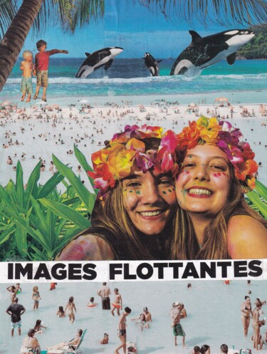 Collages titled "Images flottantes" by Emilie Desault, Original Artwork, Collages