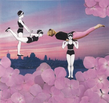 Collages titled "Streching" by Emilie Desault, Original Artwork, Collages