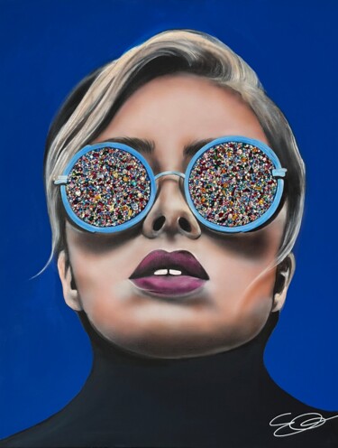Картина под названием "Boss in Color" - Emilie Gosselin, Подлинное произведение искусства, Акрил Установлен на Деревянная ра…