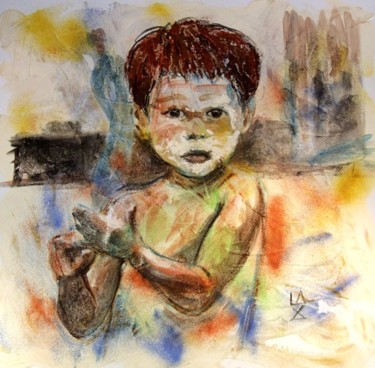 Peinture intitulée "yemenite-80x80.jpg" par Emilie Lacroix-Mathieu, Œuvre d'art originale
