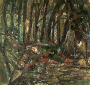 Painting titled "L'errance" by Emilie Lagarde, Original Artwork