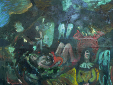 Peinture intitulée "Sommeil" par Emilie Lagarde, Œuvre d'art originale
