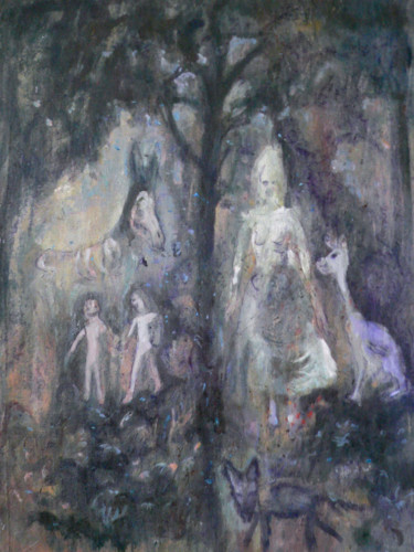 Peinture intitulée "La balade" par Emilie Lagarde, Œuvre d'art originale