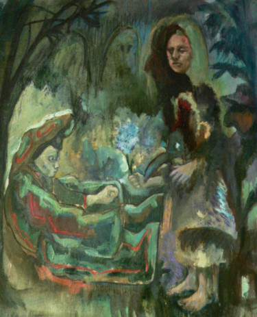 Painting titled "Orage" by Emilie Lagarde, Original Artwork