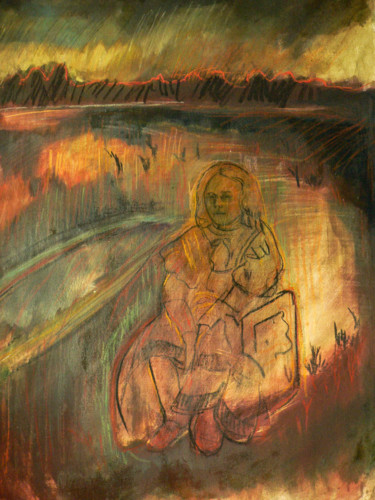Peinture intitulée "L'apprentissage par…" par Emilie Lagarde, Œuvre d'art originale