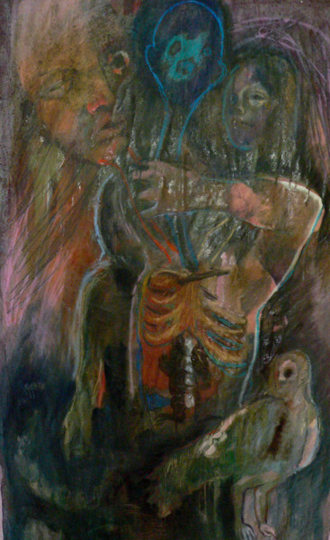 Peinture intitulée "Les nuits" par Emilie Lagarde, Œuvre d'art originale