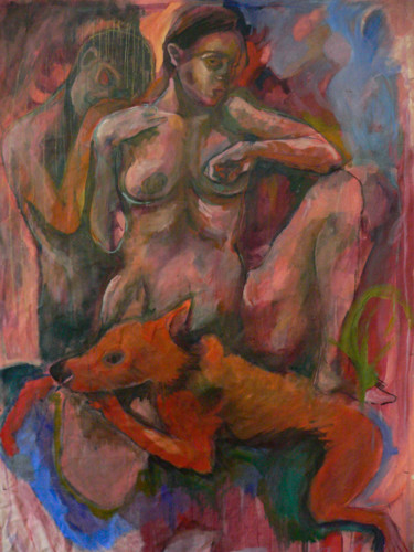 Peinture intitulée "Repenti" par Emilie Lagarde, Œuvre d'art originale